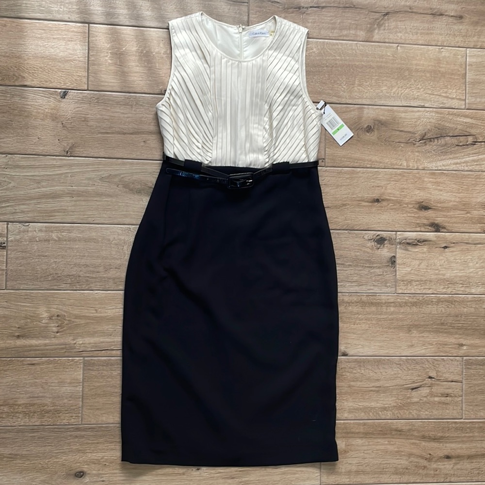 NWT Calvin Klein dress Black/Cream